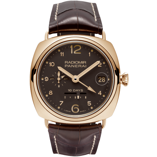 radiomir 10 days gmt automatic oro rosso